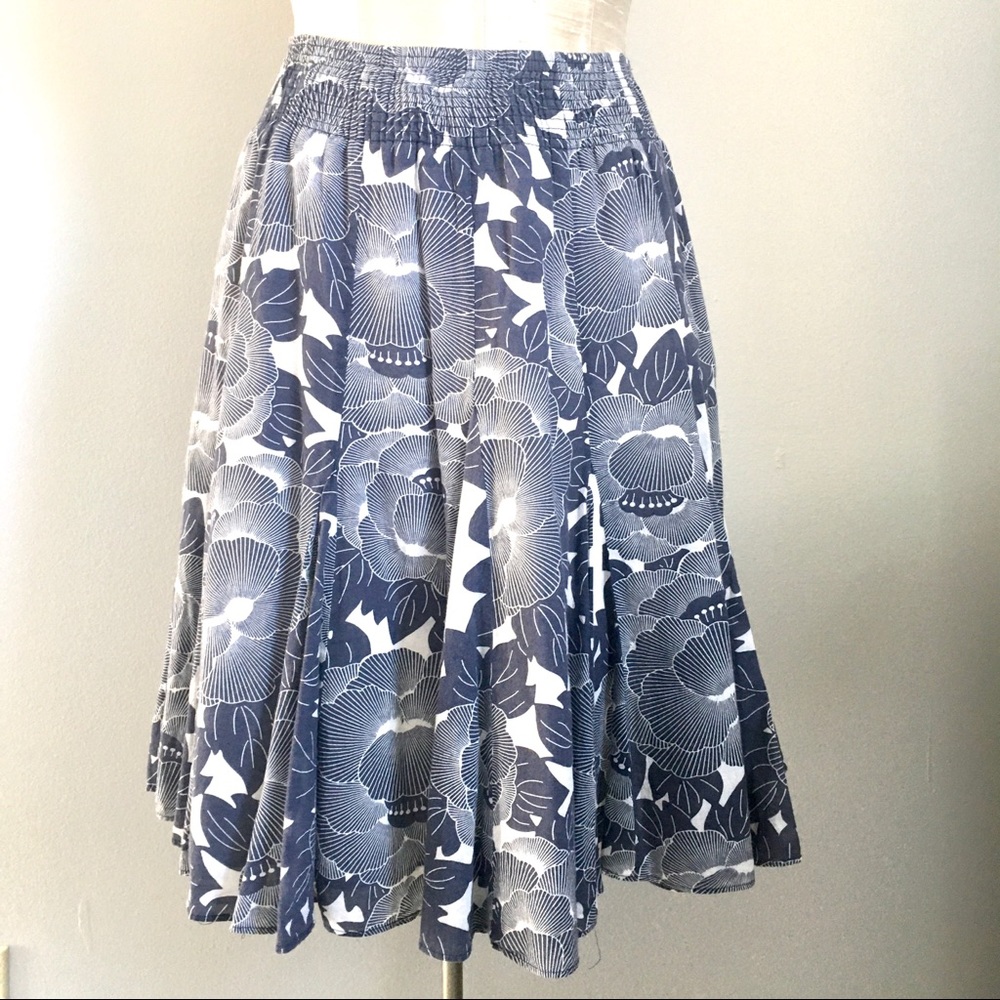 Banana Republic floral cotton skirt